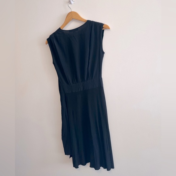 All Saints Classic Black Cap Sleeve A-Line Dress - Picture 2 of 3
